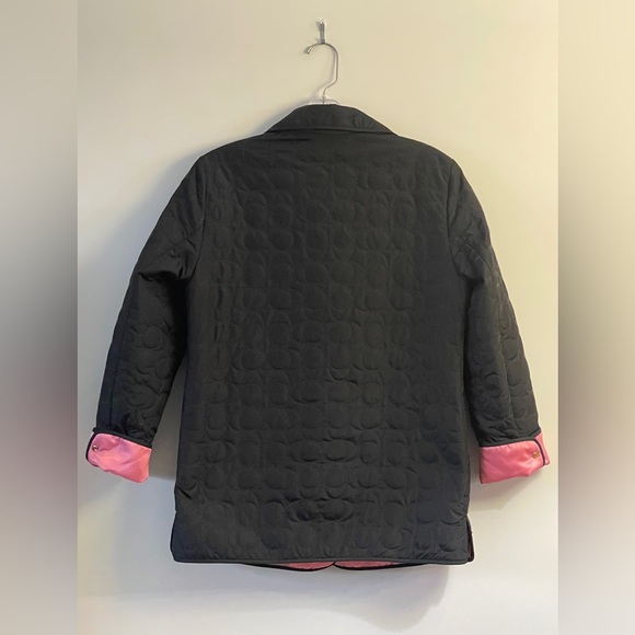 COACH Signature Black Quilted Jacket size XS - Picture 7 of 7